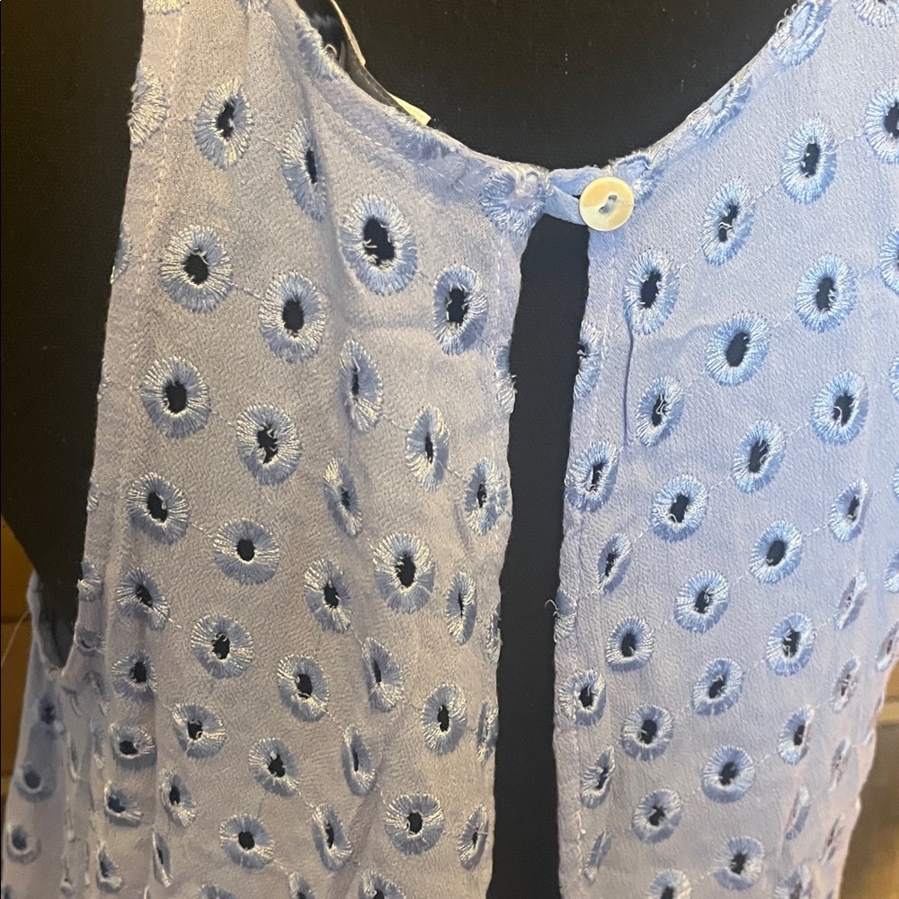Lavender Eyelet open back top by Flowers of Romance - Picture 8 of 10